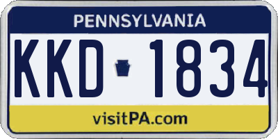 PA license plate KKD1834