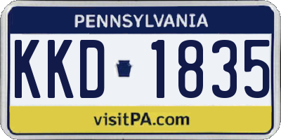 PA license plate KKD1835