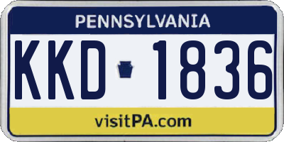 PA license plate KKD1836