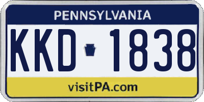PA license plate KKD1838