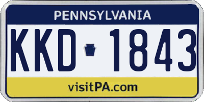 PA license plate KKD1843