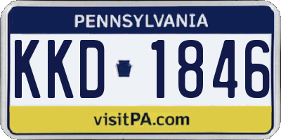 PA license plate KKD1846