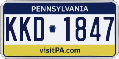 PA license plate KKD1847