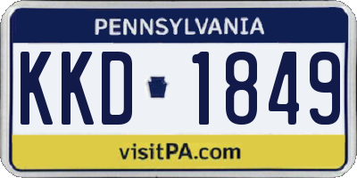 PA license plate KKD1849