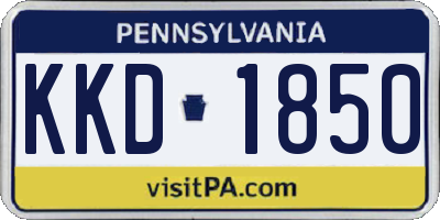PA license plate KKD1850