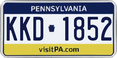 PA license plate KKD1852
