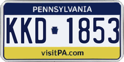 PA license plate KKD1853