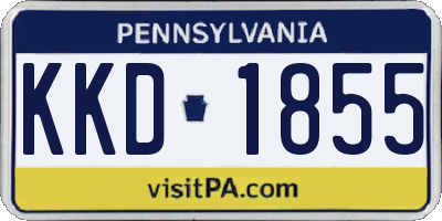 PA license plate KKD1855