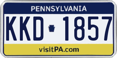 PA license plate KKD1857