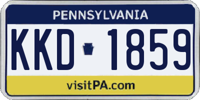 PA license plate KKD1859