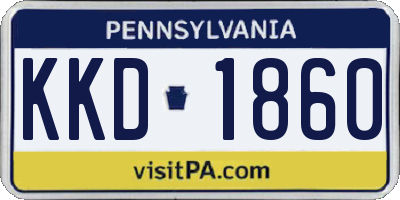 PA license plate KKD1860