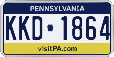 PA license plate KKD1864