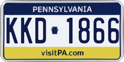 PA license plate KKD1866