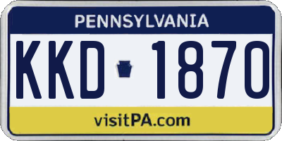 PA license plate KKD1870