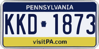PA license plate KKD1873