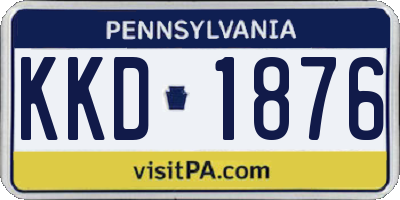PA license plate KKD1876