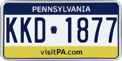 PA license plate KKD1877