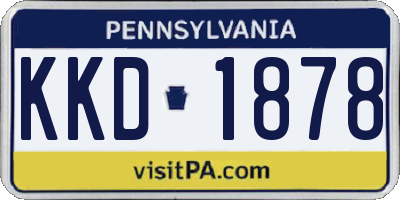 PA license plate KKD1878