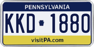 PA license plate KKD1880