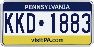 PA license plate KKD1883