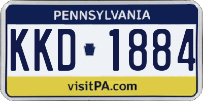 PA license plate KKD1884