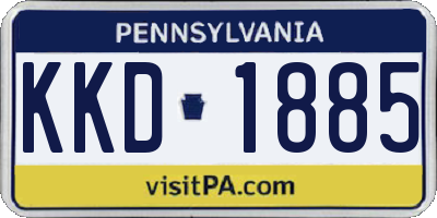 PA license plate KKD1885