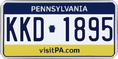 PA license plate KKD1895