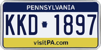 PA license plate KKD1897