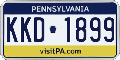 PA license plate KKD1899
