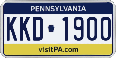 PA license plate KKD1900