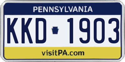 PA license plate KKD1903