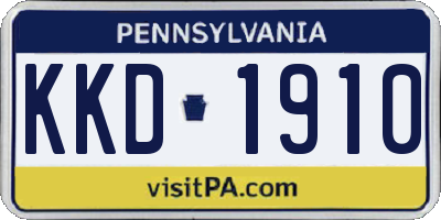 PA license plate KKD1910
