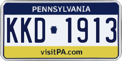 PA license plate KKD1913
