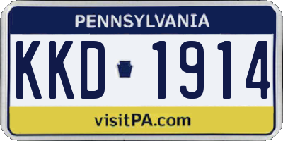PA license plate KKD1914