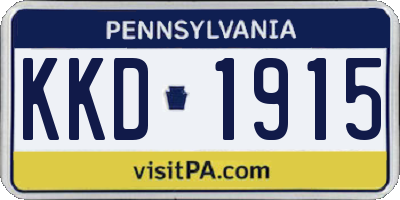 PA license plate KKD1915