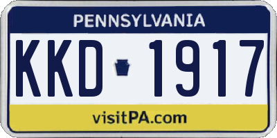 PA license plate KKD1917
