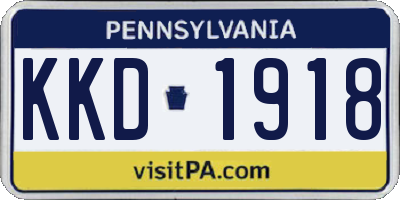 PA license plate KKD1918