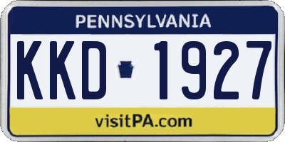 PA license plate KKD1927
