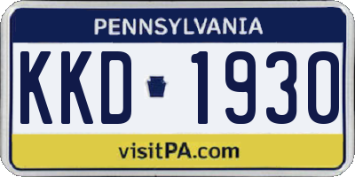 PA license plate KKD1930