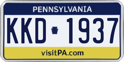 PA license plate KKD1937