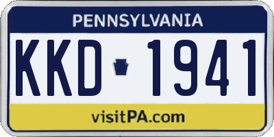 PA license plate KKD1941