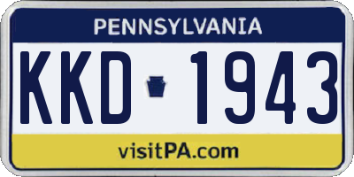 PA license plate KKD1943