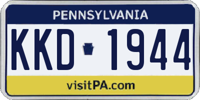 PA license plate KKD1944