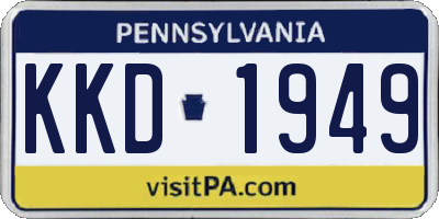 PA license plate KKD1949