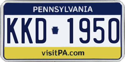 PA license plate KKD1950