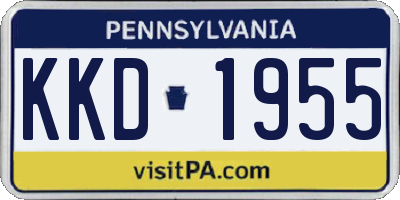 PA license plate KKD1955