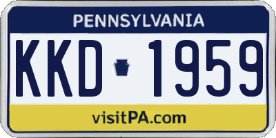 PA license plate KKD1959
