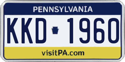 PA license plate KKD1960