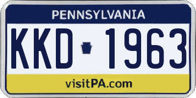 PA license plate KKD1963