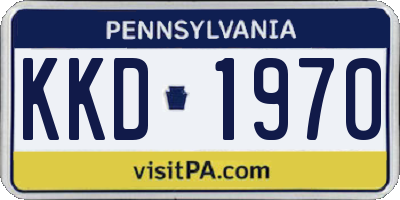 PA license plate KKD1970